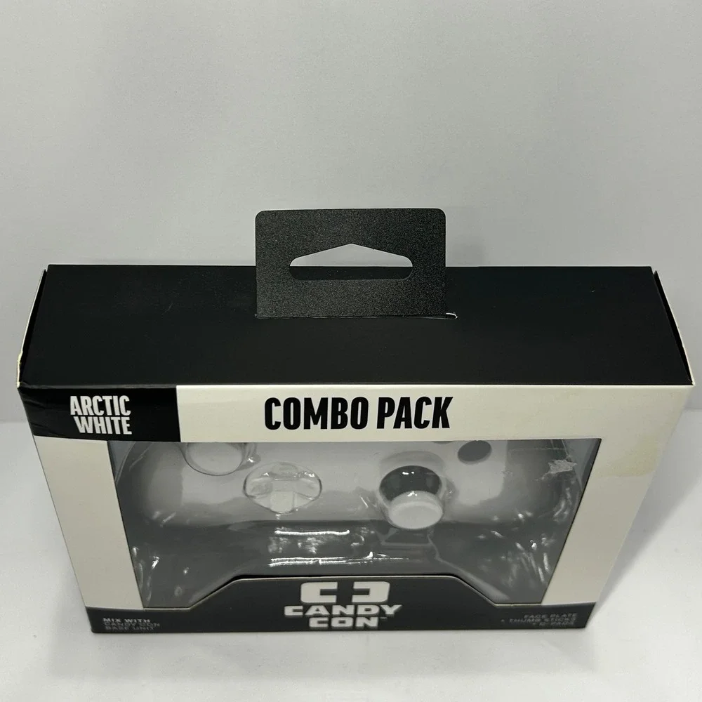 Candy Con Arctic White Combo Pack Face Plate Thumb Sticks D-Pads New Switch & PC
